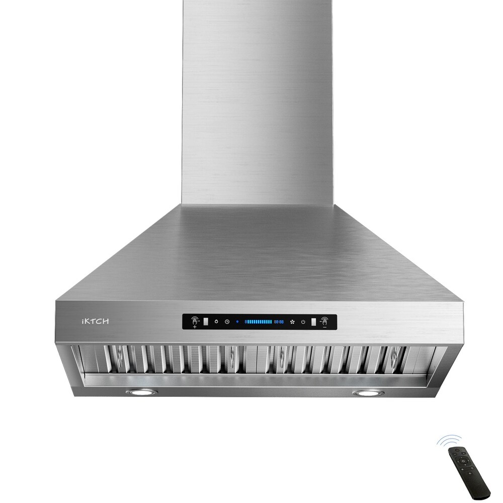 IKTCH 30 inch Vent Wall Mount Range Hood   900 CFM Efficient Smoke Removal Ultra Quiet Operation