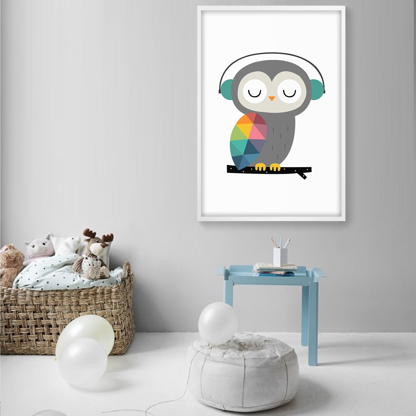 Relaxed Owl Framed Graphic Art Print  Soapr0010