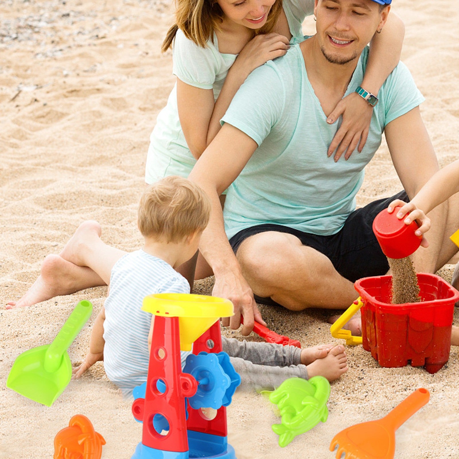 Fridja 5Piece Beach Toy Sand Set Sand Play Sandpit Toy Summer Outdoor Toy