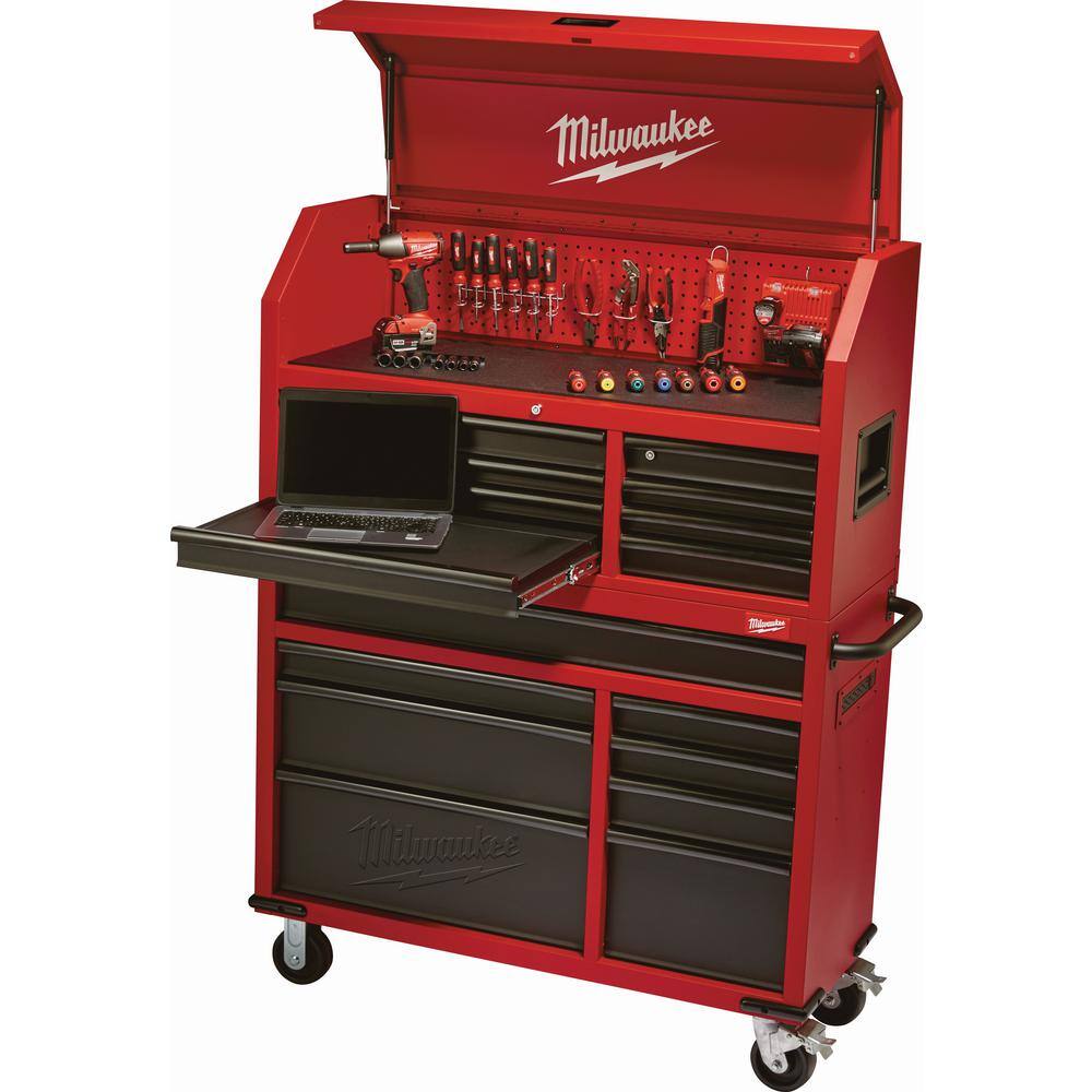 MW 46 in. 8-Drawer Steel Storage Top Chest in Red and Black 48-22-8510