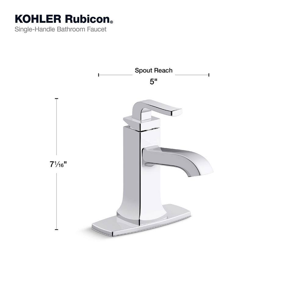 KOHLER Rubicon Single Hole Single-Handle Bathroom Faucet in Polished Chrome K-R76214-4D-CP