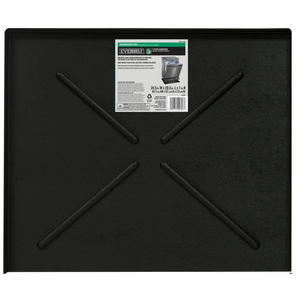 Everbilt 24.5 in. x 20.5 in. Black Dishwasher Pan 98262