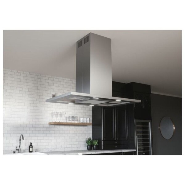 Zephyr Modena 200 - 600 CFM 42 Inch Wide Island Range Hood with