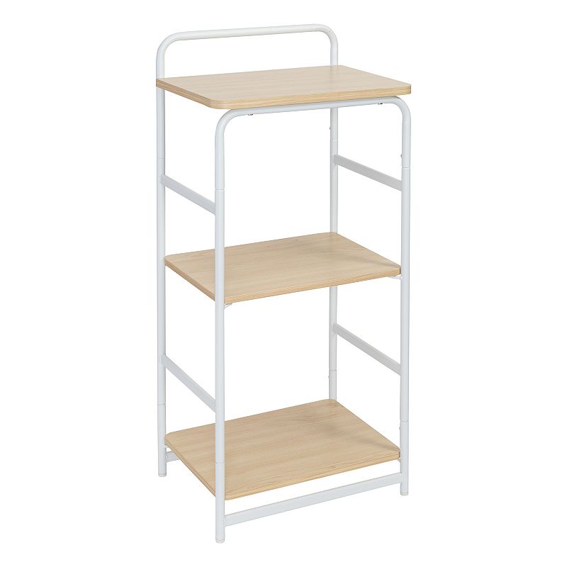 Honey-Can-Do 3-Tier Wood and Metal Small Shelf