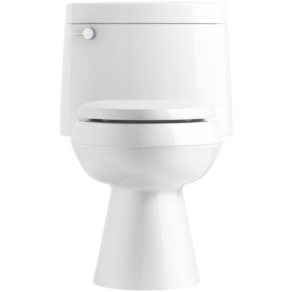 KOHLER Cimarron 1-Piece 1.28 GPF Single Flush Elongated Toilet in White K-3619-0