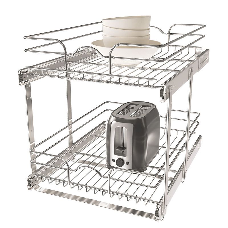 Rev-A-Shelf Kitchen Cabinet Pull Out Shelf Organizer， 18 x 22 In， 5WB2-1822CR-1