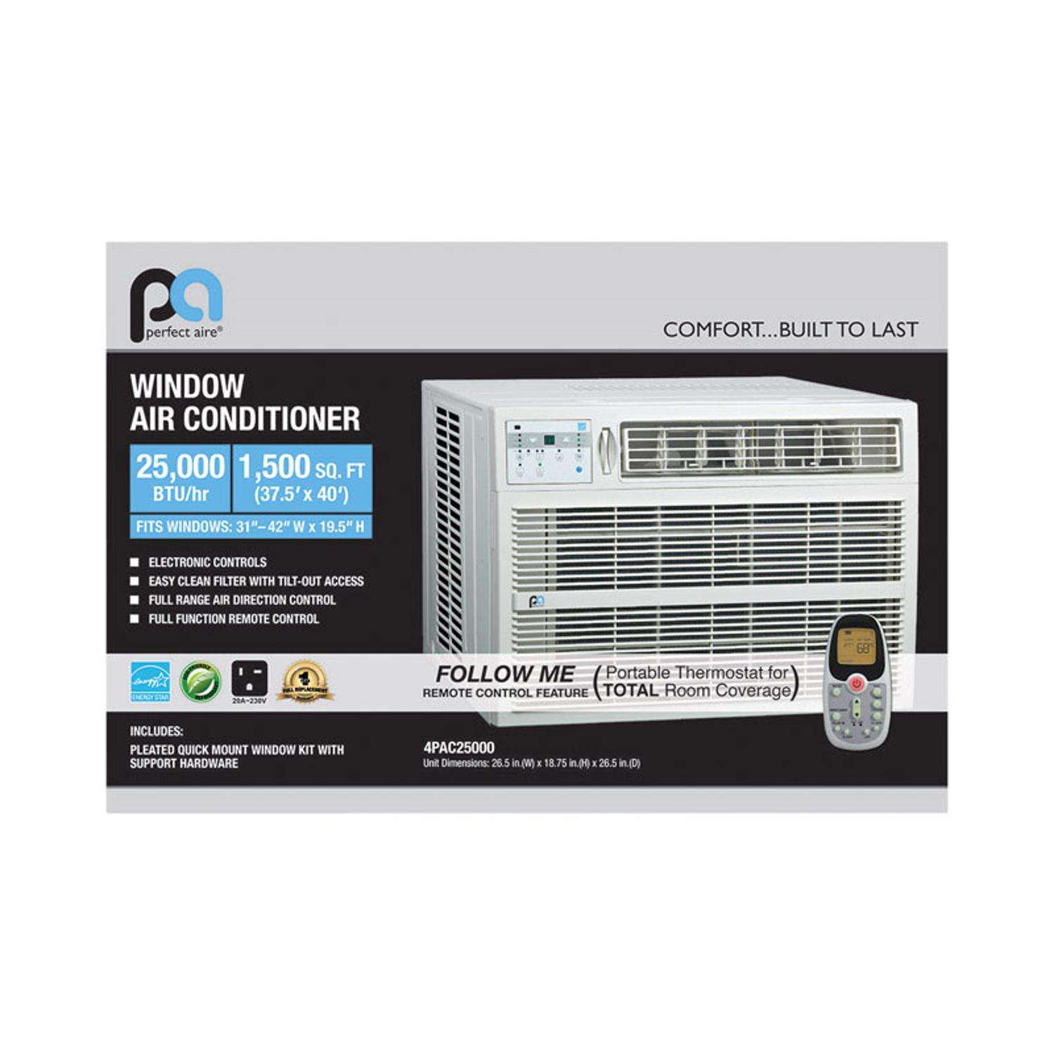 Perfect Aire 25000 BTU Window Air Conditioner w/Remote