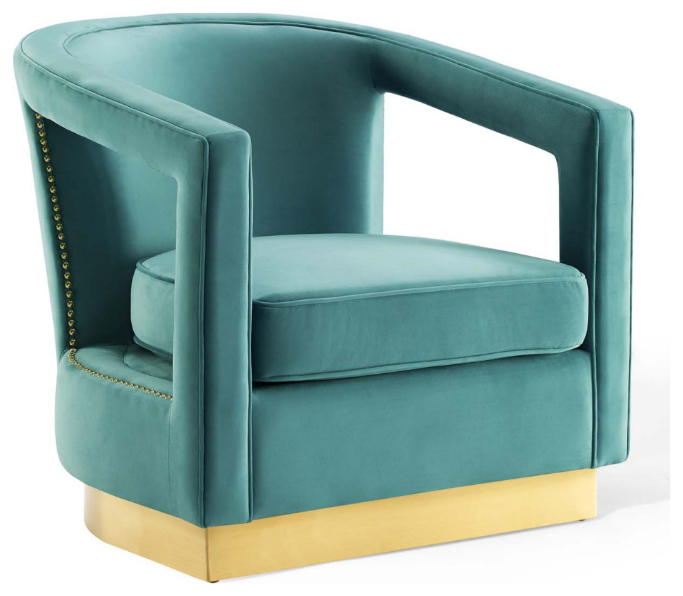 Frolick Performance Velvet Armchair by Modway   Contemporary   Armchairs And Accent Chairs   by Modern Furniture LLC  Houzz