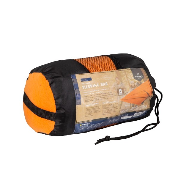 Stansport Rectangular Fleece Sleeping Bag Orange