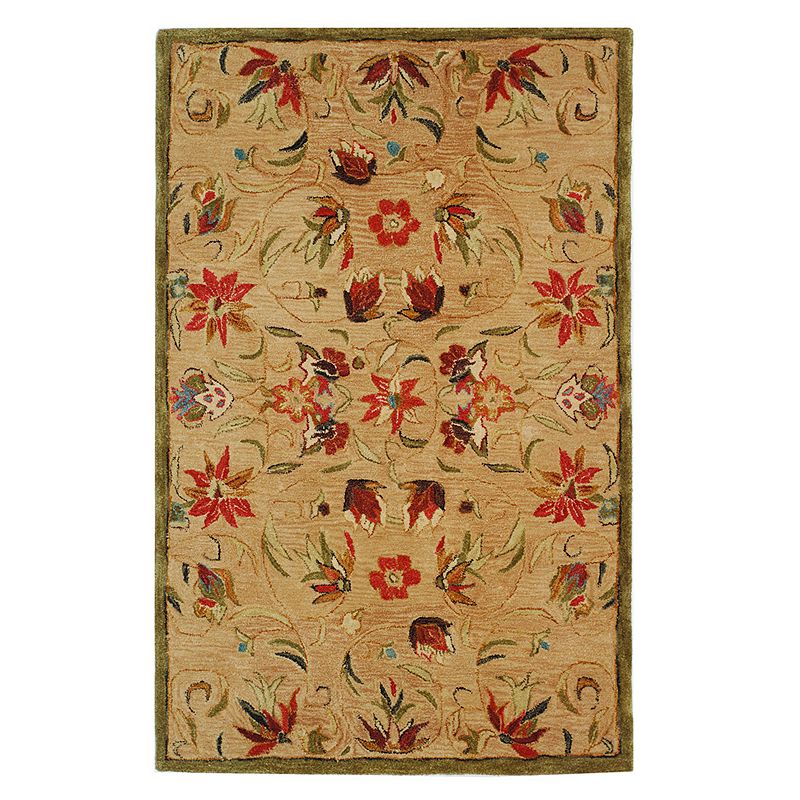 Safavieh Anatolia Fiona Framed Floral Wool Rug