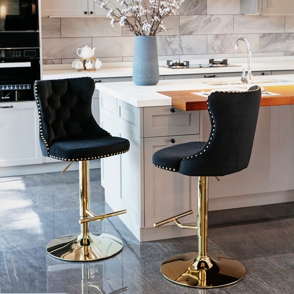 Adjusatble Seat Height Barstools (Set of 2)