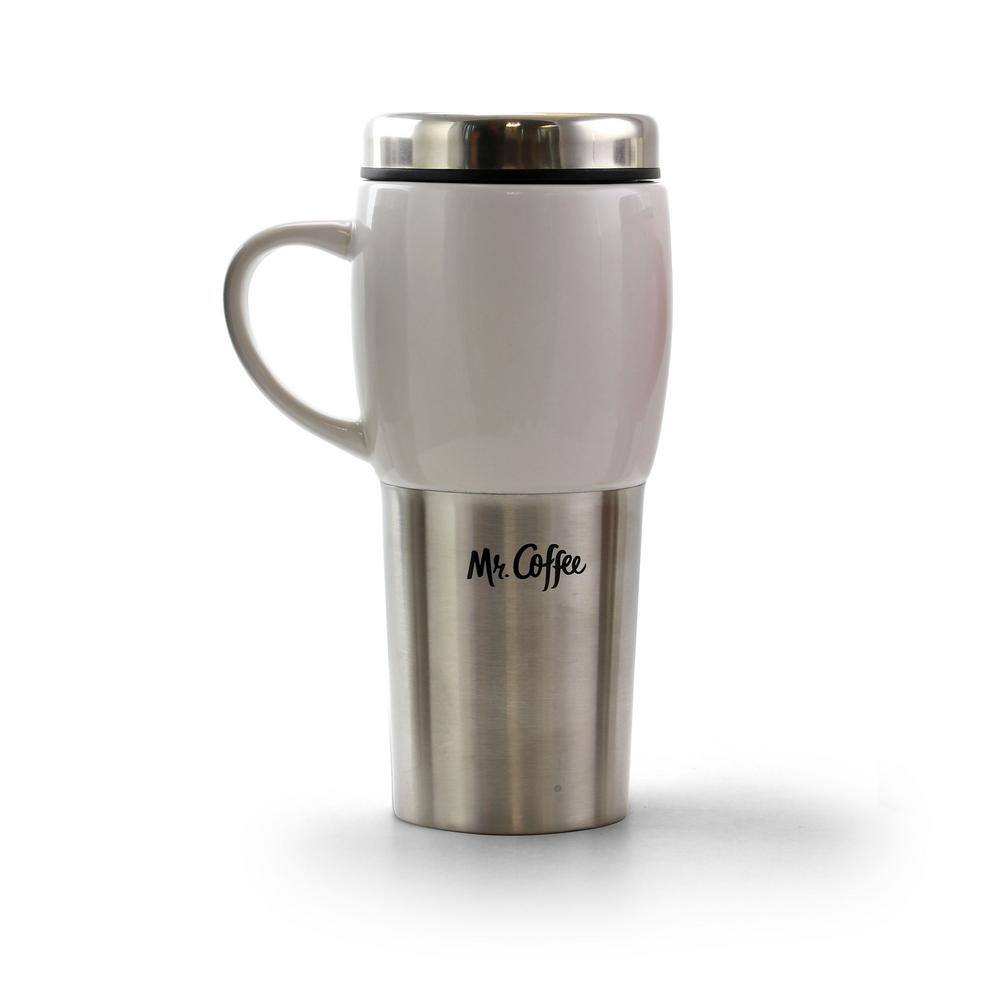 Mr. Coffee Traverse 16 fl.oz. Stainless Steel and Ceramic Travel Mug (Set of 3) 985112241M