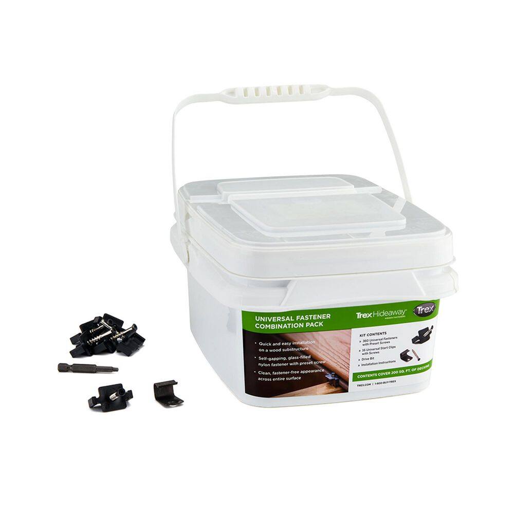 Trex 200 sq. ft. Universal Hidden Fasteners - Combo Bucket UNIVCOMBOCLIP200