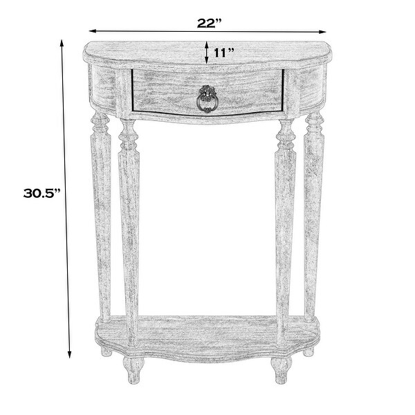 Ashby Demilune Console Table with Storage