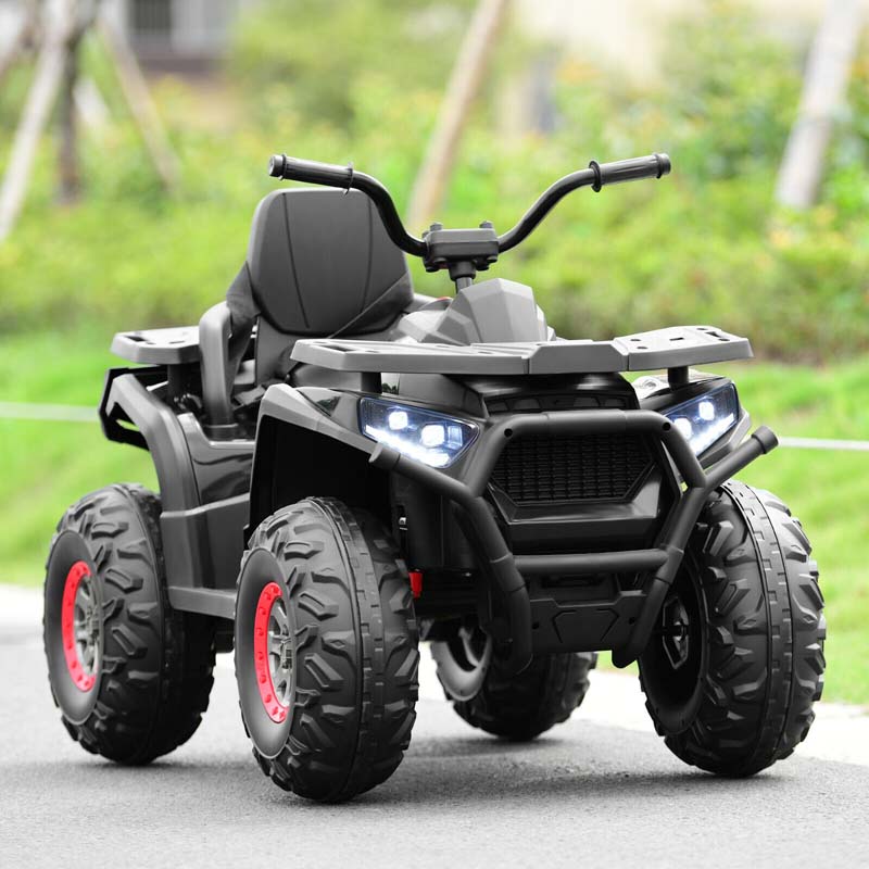 12V Kids Ride-On Electric ATV 4-Wheeler Quad Car Toy with MP3 & LED Lights