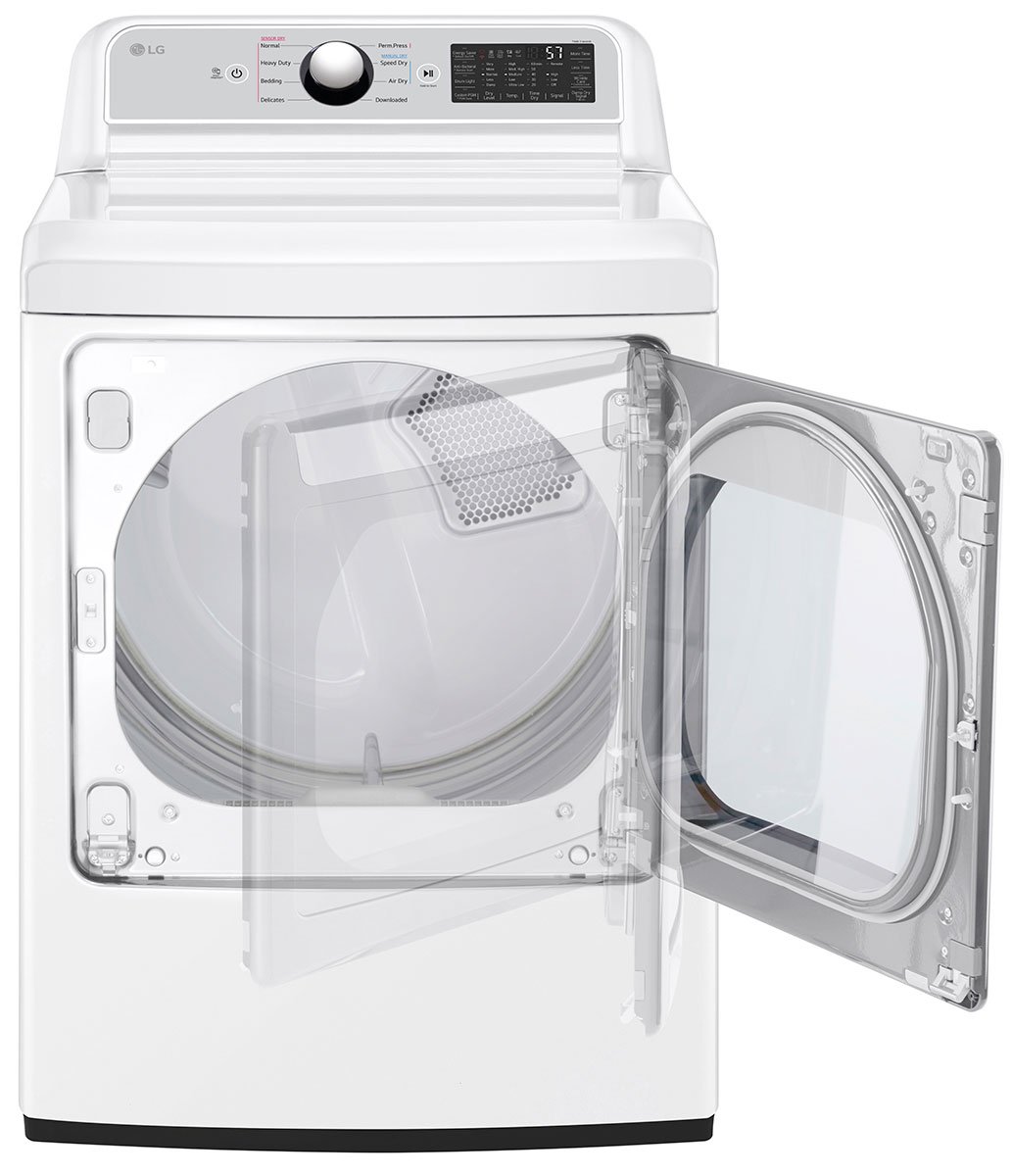 LG 7.3 Cu. Ft. White Electric Dryer With EasyLoad Door