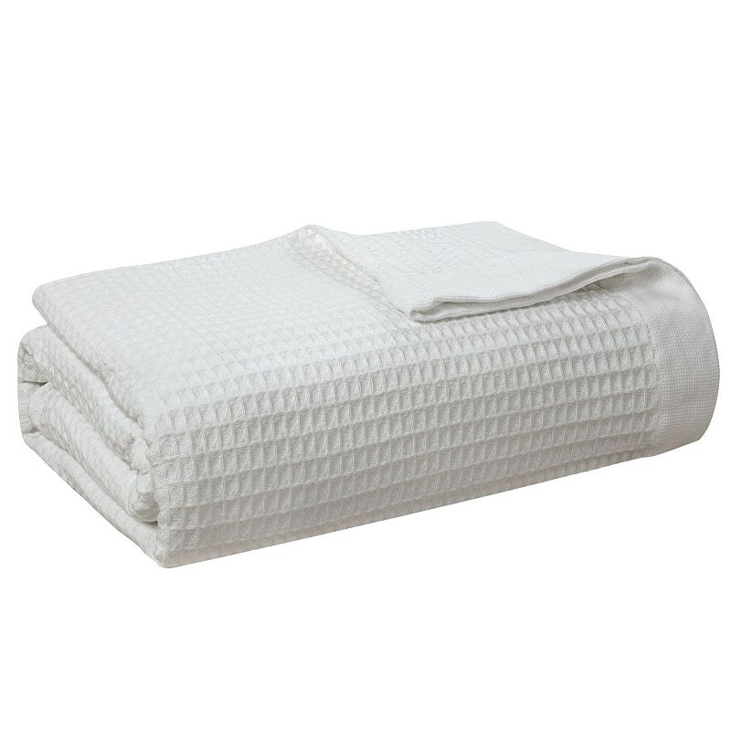 Pointehaven Long Staple Soft Hypoallergenic Cotton Waffle Blanket