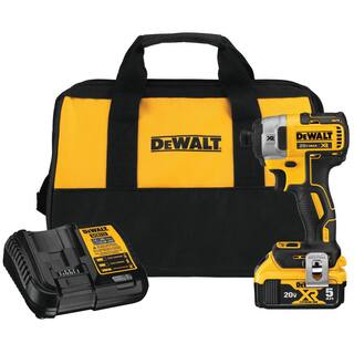 DW 20V MAX XR Cordless Brushless 3-Speed 14 in. Impact Driver Kit and MAXFIT Right Angle Magnetic Attachment DCF887P1WRA60