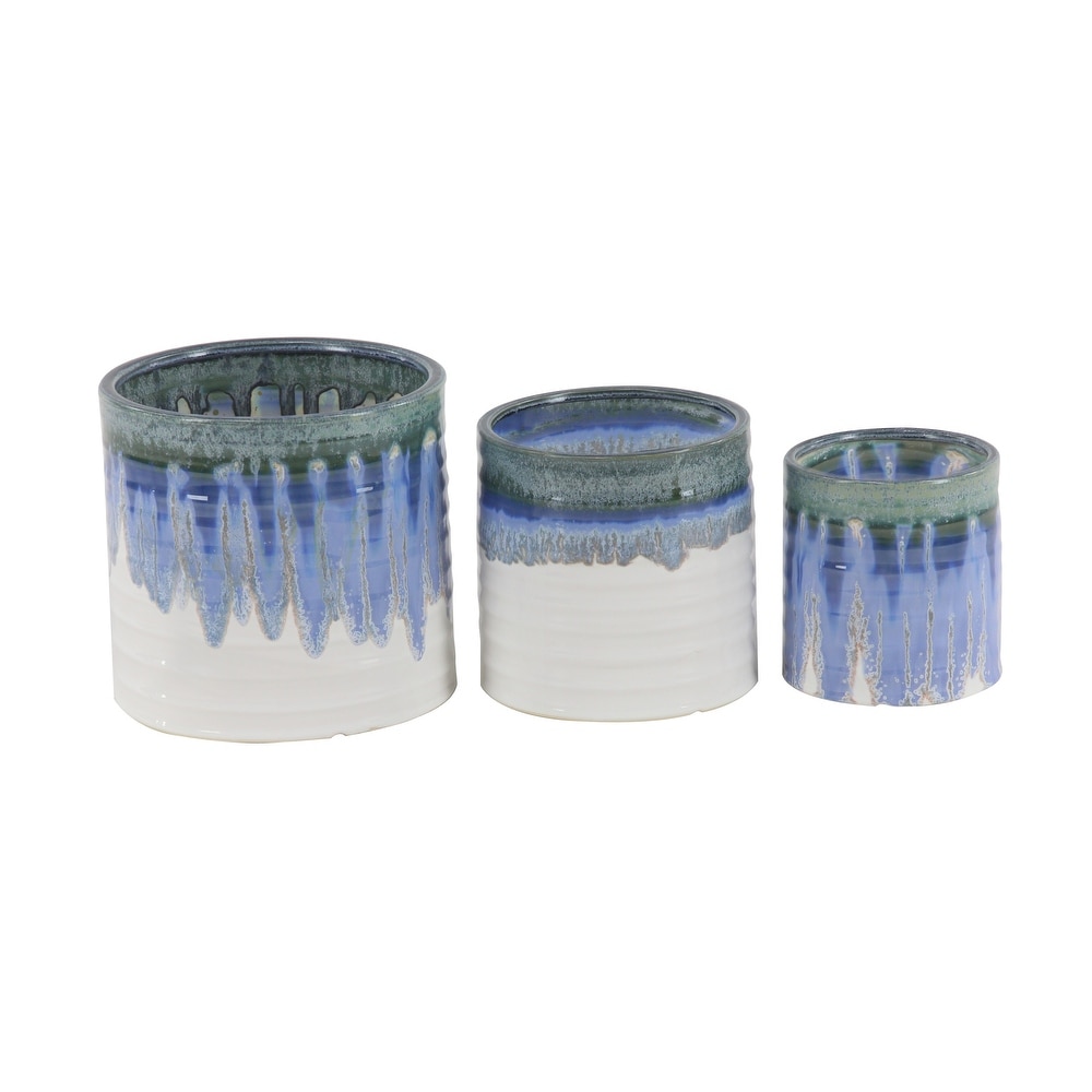 Porcelain Coastal Planter (Set of 3)   S/3 9\