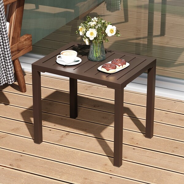 VredHom Outdoor Aluminum Patio Side Table