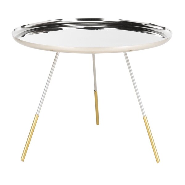 Orson Contemporary Coffee Table with Metal Gold Cap