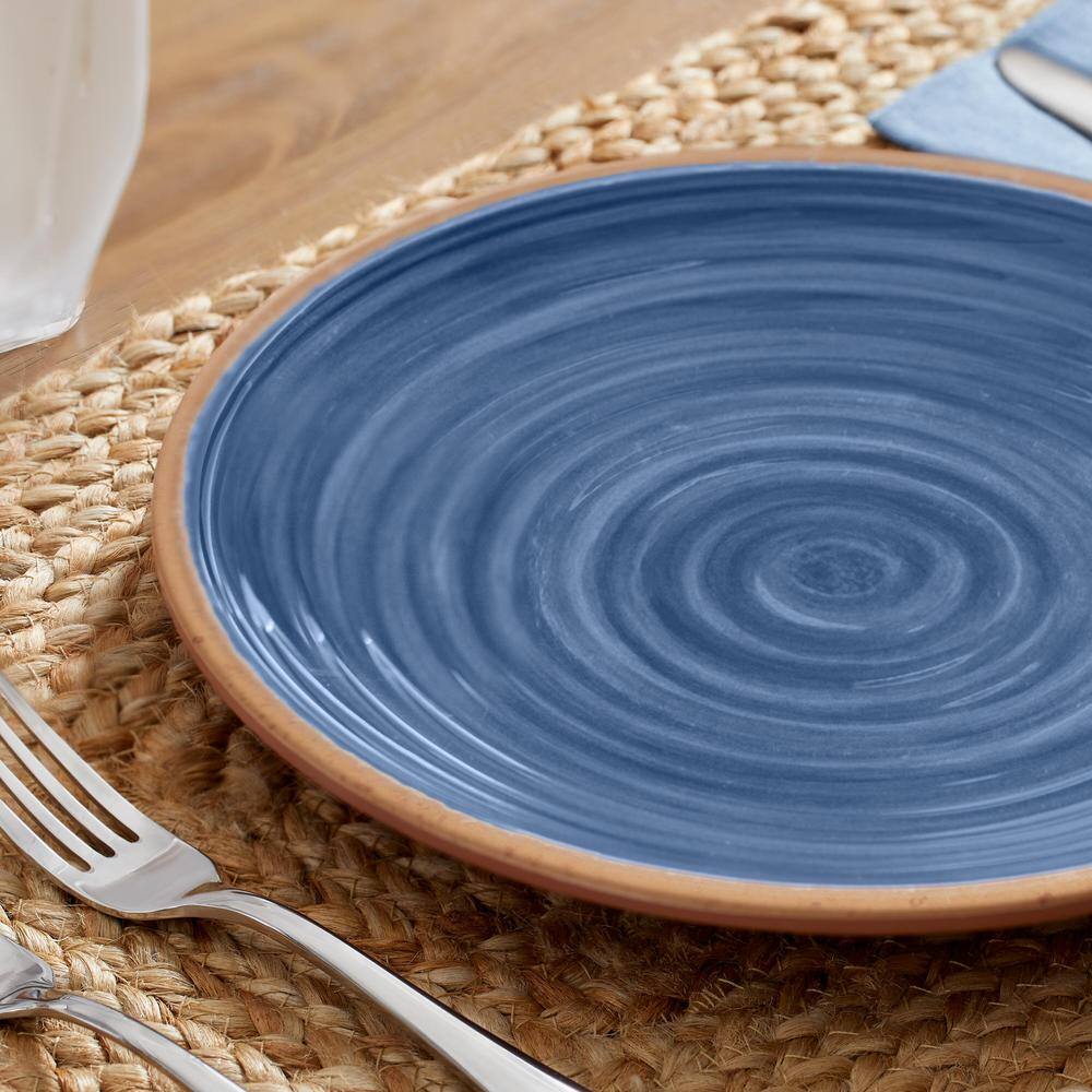 Home Decorators Collection Azria Melamine Dinner Plates in Laguna Blue (Set of 6) PAN1105MDSLB