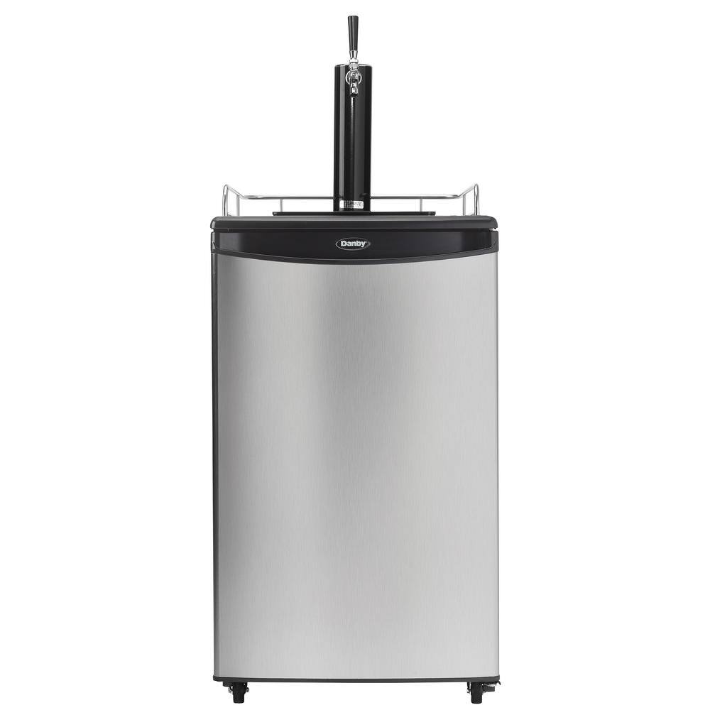 Danby 5.4 cu. ft. Single Tap Full Size Beer kegerator Dispenser in Stailess Steel DKC054A1BSLDB