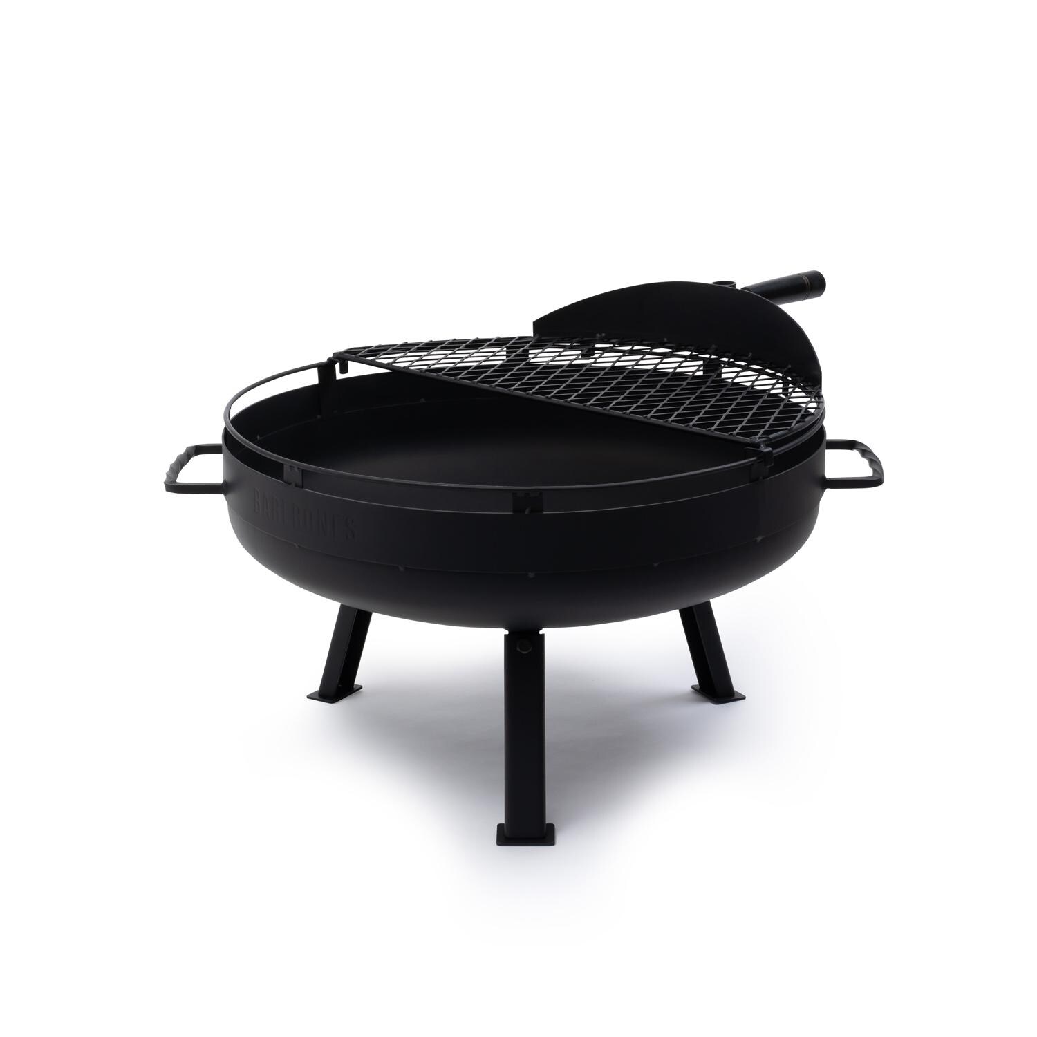 Barebones Living Cowboy 23-Inch Fire Pit Grill w/ Adjustable Grill Grate