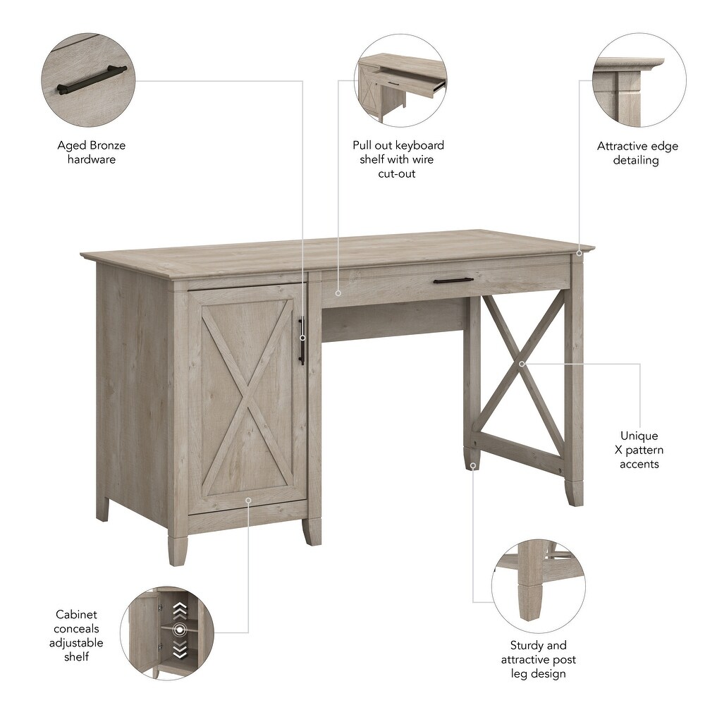 Key West 54W Computer Desk with Storage by Bush Furniture