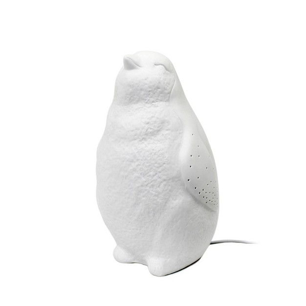 Porcelain Arctic Penguin Shaped Table Lamp White Elegant Designs