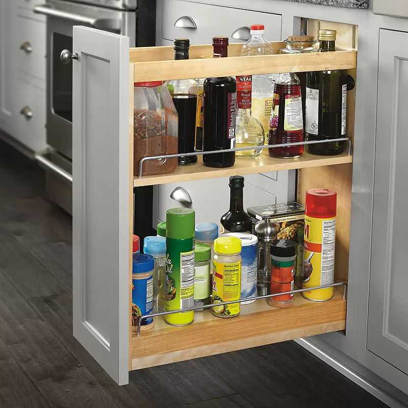 Rev-a-shelf 8.75 Inch Pull Out Kitchen Cabinet Organizer Soft-close， 448-bcsc-8c