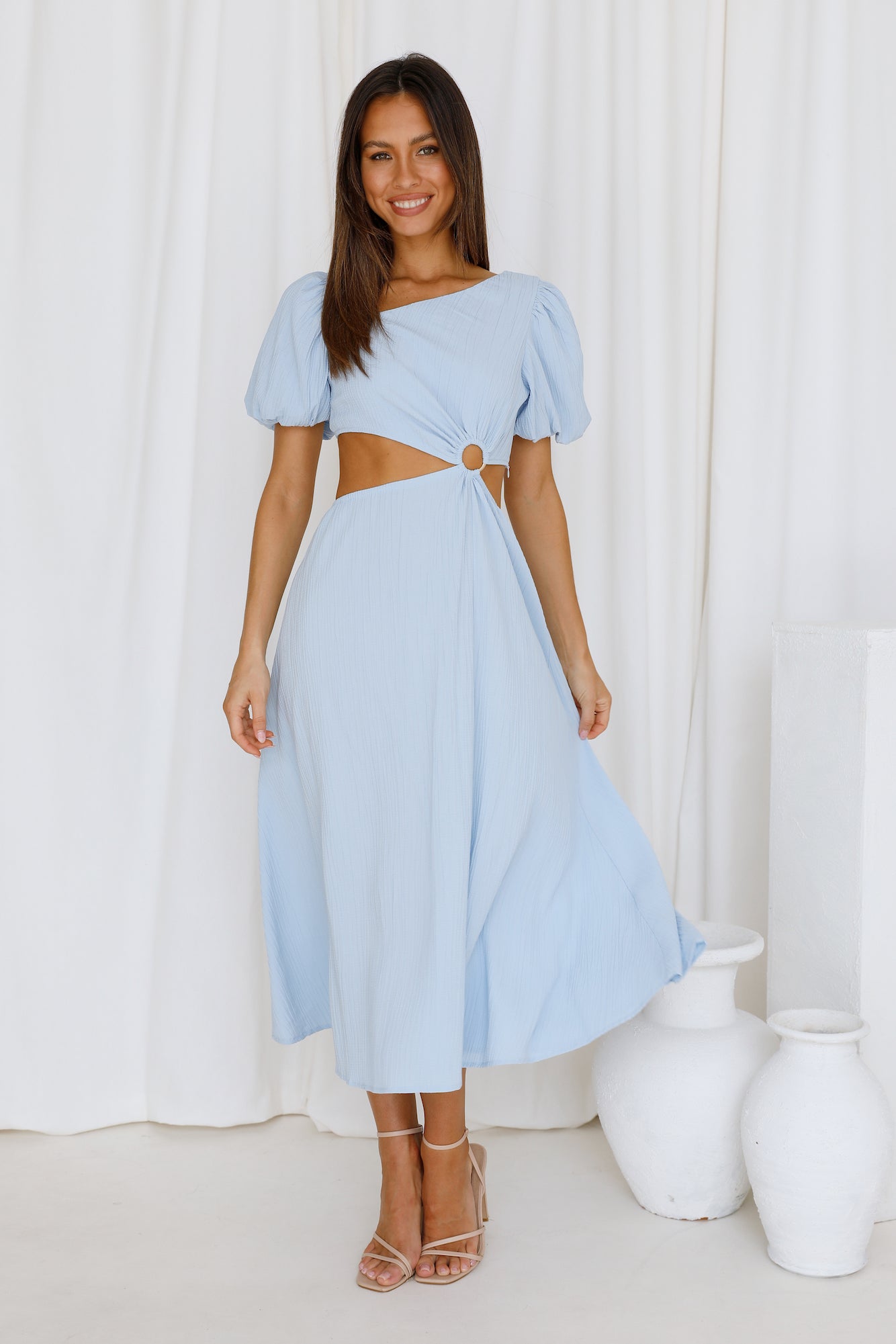 Daylight Finding Midi Dress Blue