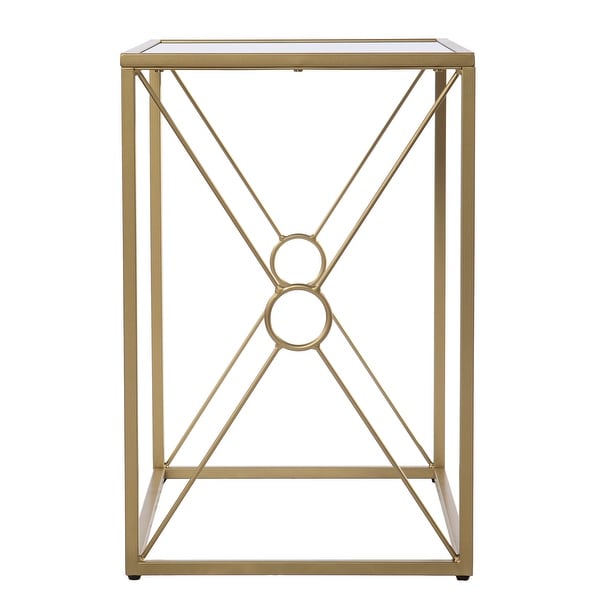 SEI Furniture Lanfranco Transitional Gold Metal Side Table