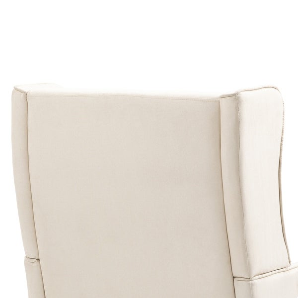 Modern High Back Cotton Linen Accent Chair