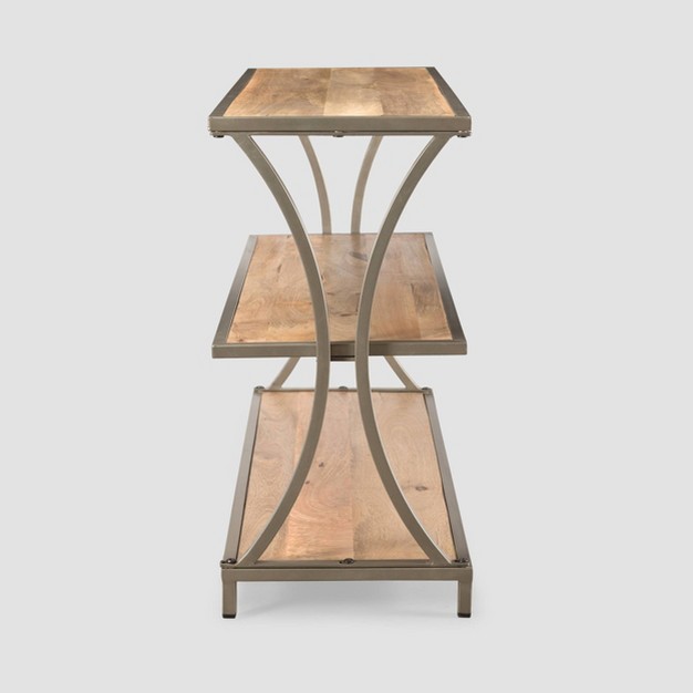 Kimball Modern Industrial Console Table Natural Christopher Knight Home