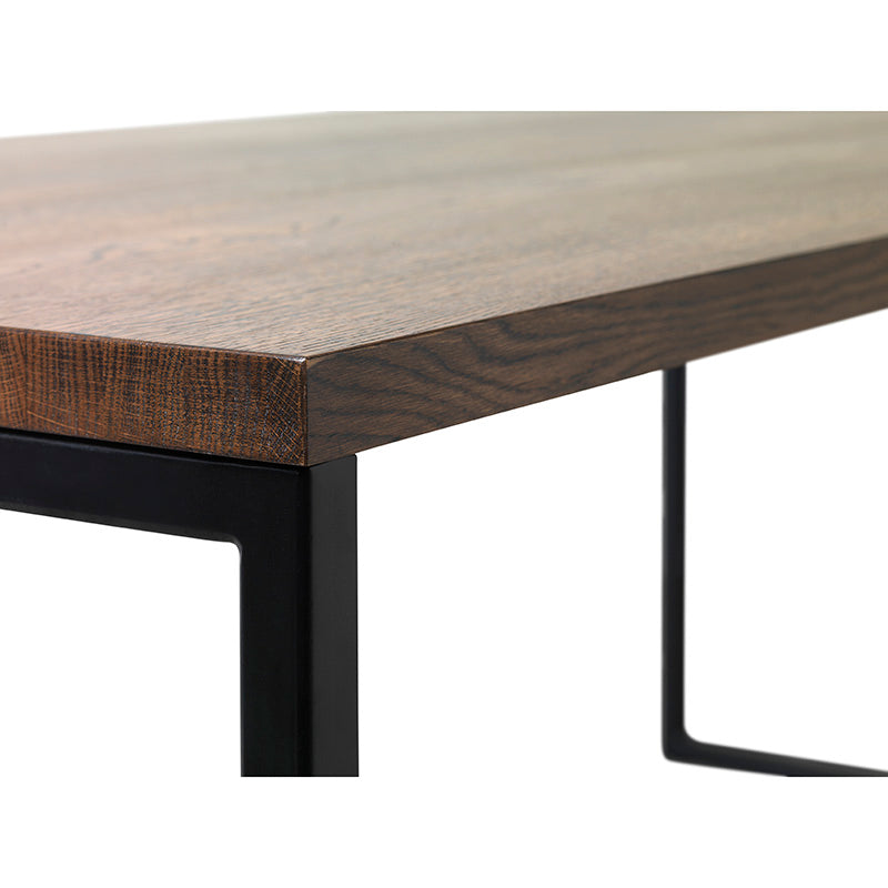 RIVOLI Dining Table 1.8M -  Smoked Oak / Black