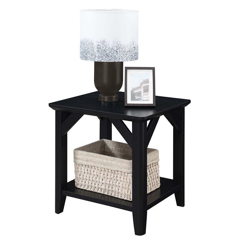 Convenience Concepts Winston End Table with Shelf， White