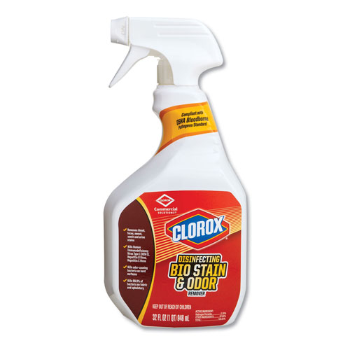 Clorox Disinfecting Bio Stain and Odor Remover | Fragranced， 32 oz Spray Bottle， 9