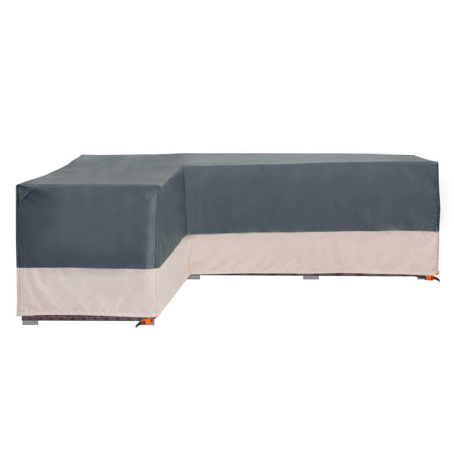 Modern Leisure Renaissance Outdoor Sectional Cover， Left-Facing， 104 L x 83 L x 32 W x 31 H， Gray