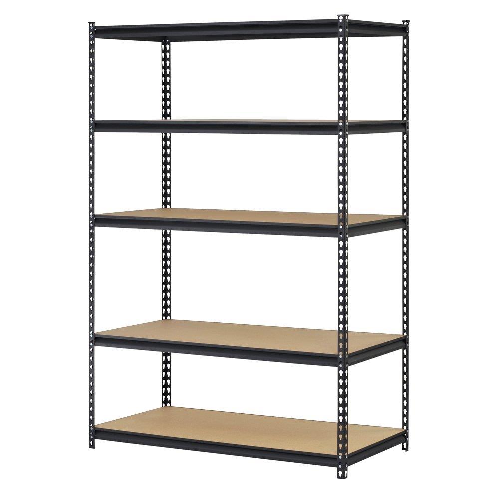 Zimtown 5-Shelf Steel Shelving Garage Storage Rack Organizer Black, 43