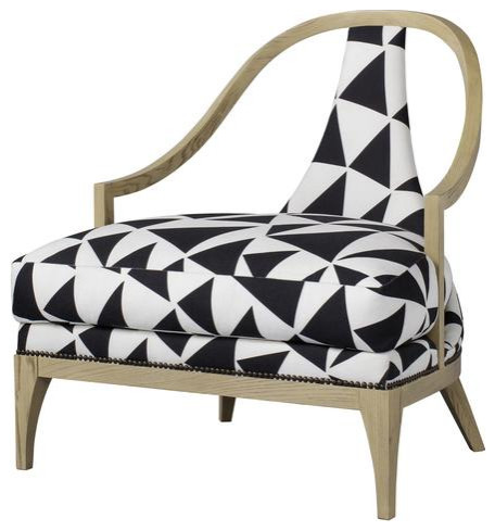 Lynette Chair Reagan Triangles   Contemporary   Armchairs And Accent Chairs   by Peachtree Fine Furniture  Houzz