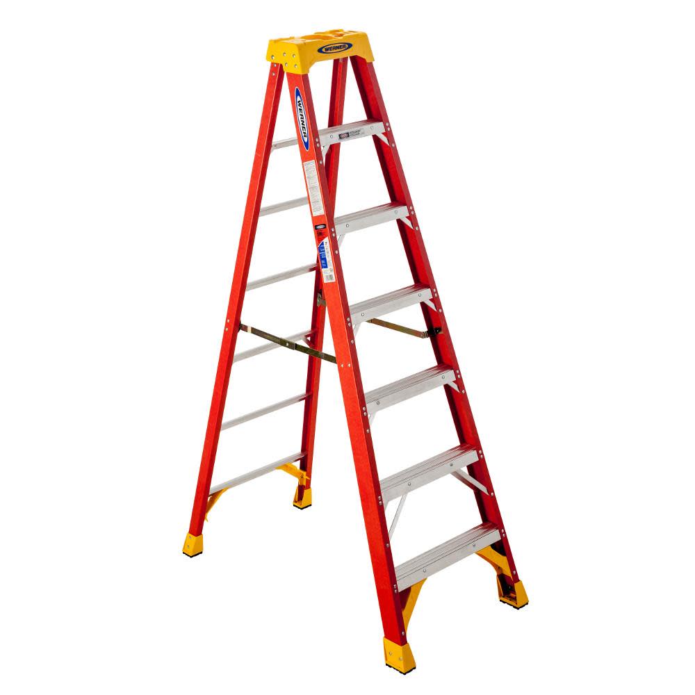 7-ft Fiberglass Type 1A - 300 lbs. Capacity Step Ladder 6207