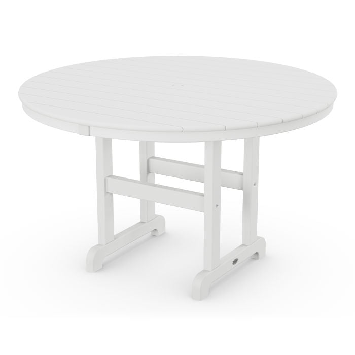 POLYWOOD 48 Round Outdoor Table -Farmhouse Style  Dining, Counter or Bar Height