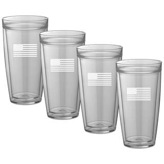 Kraftware Kasualware U.S.A. 22 oz. Doublewall Tall Tumbler (Set of 4) 88124