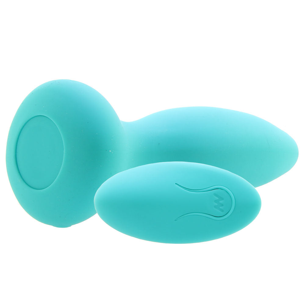 A-Play Adventurous Vibrating Remote Butt Plug in Teal