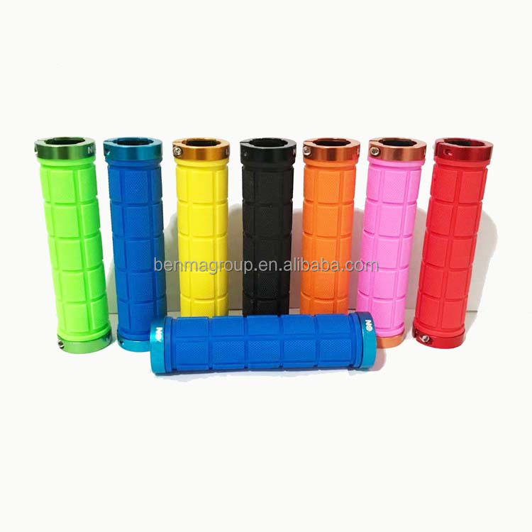 Colorful MTB bicycle cycle rubber hand grip lock on bike grips