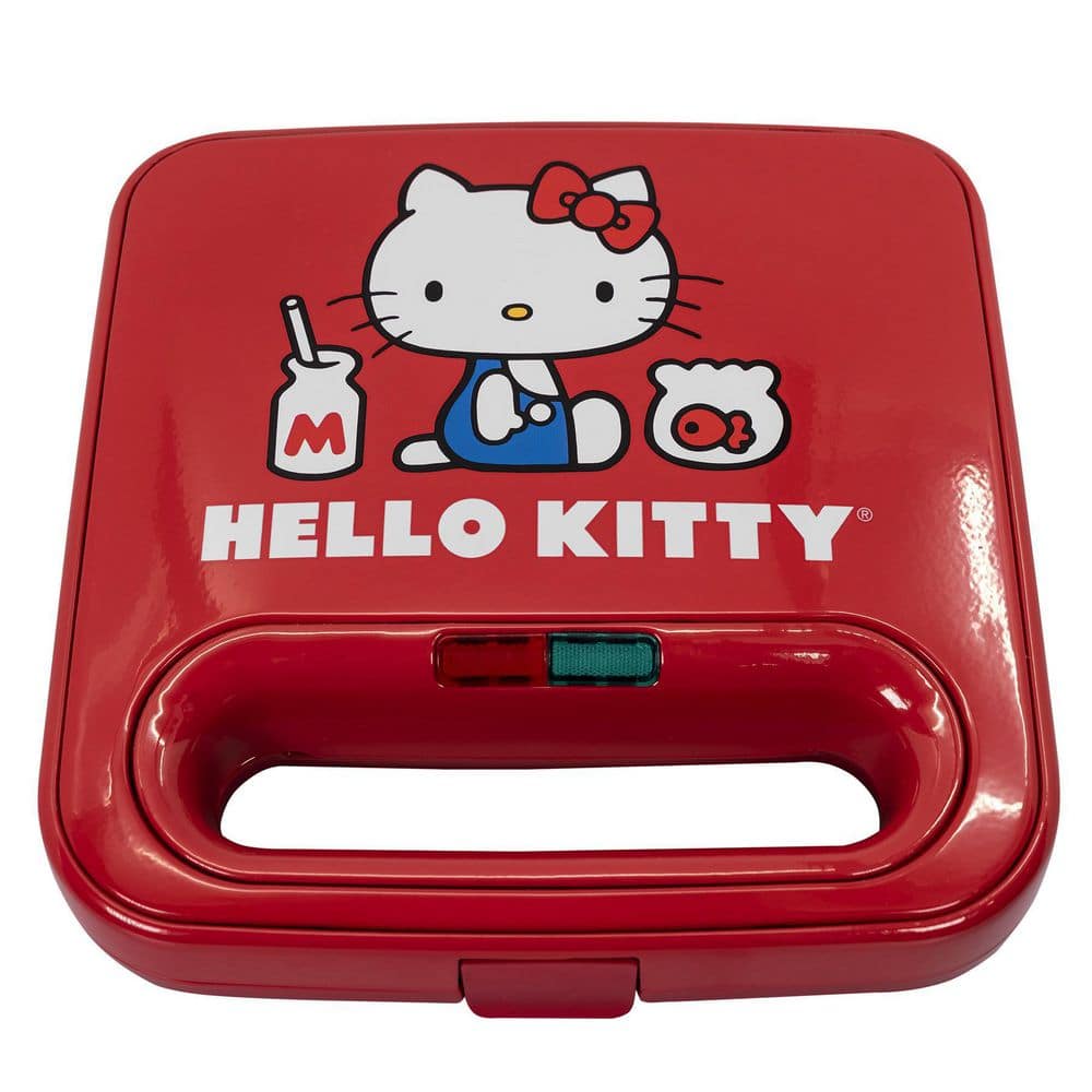 Uncanny Brands Hello Kitty Red 900W Grilled Sandwich Maker PP-KIT-HK1