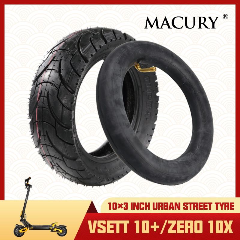 TUOVT 10 Inch Widened City Road Pneumatic Tire for VSETT 10+ ZERO 10X DUALTRON Kaabo Inokim OXO Electric Scooter Urban 80/65 6