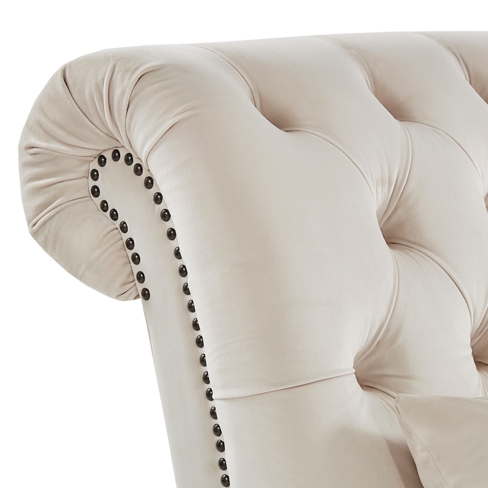 Knightsbridge Tufted Oversized Chaise Lounge by iNSPIRE Q Artisan