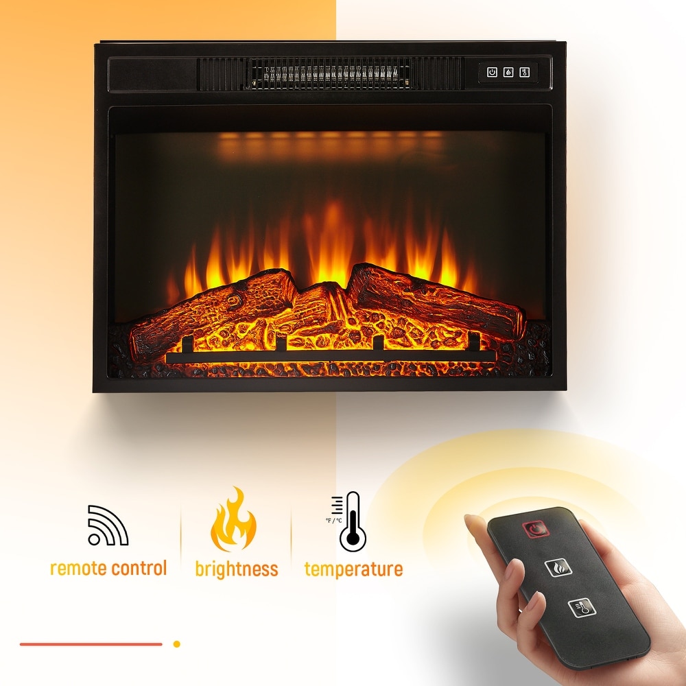 ELEGANT Electric Fireplace Heater Insert Wall Mounted